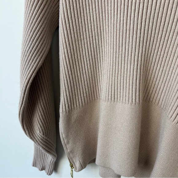 Varley Mayfair Mock Neck Sweater Cement Tan - Picture 6 of 11